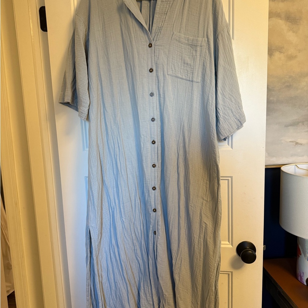 Madewell Lightestspun Cover-Up Maxi Shirtdress